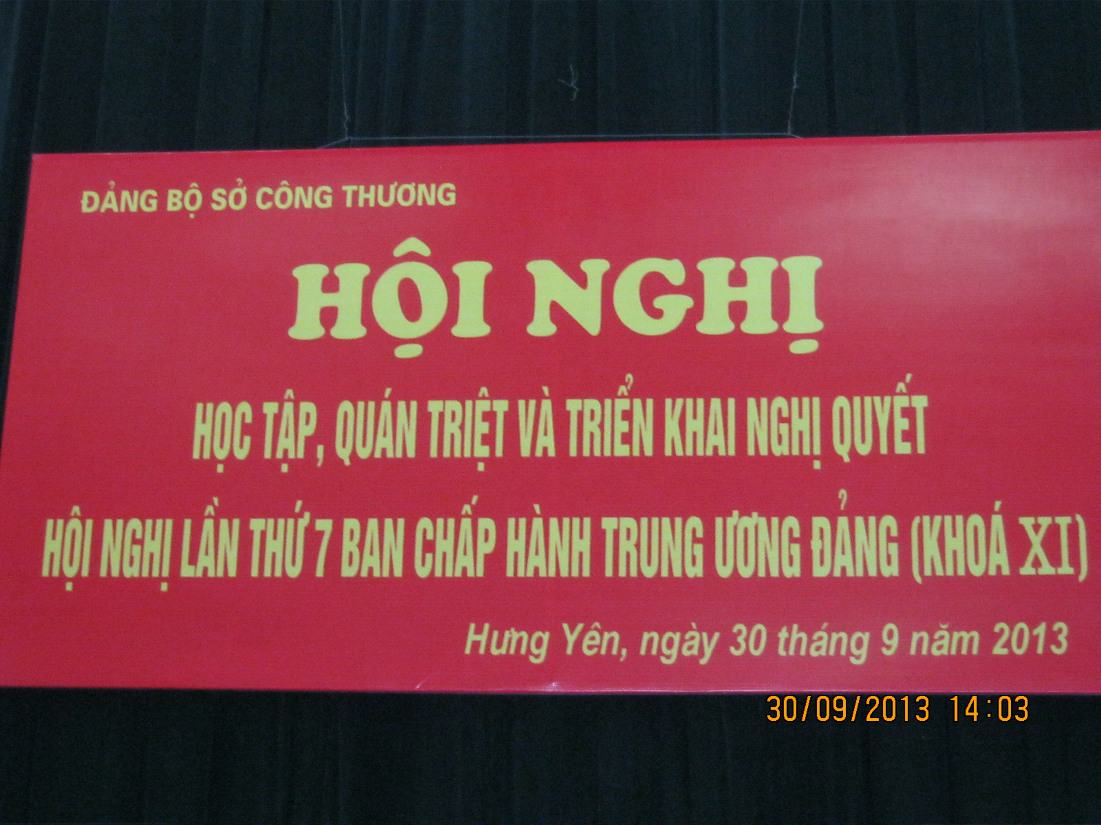   Sở Công thương Hưng Yên tổ chức Hội nghị học tập, quán triệt Nghị Quyết hội nghị lần thứ 7 ban chấp hành trung ương Ðảng (khóa XI)